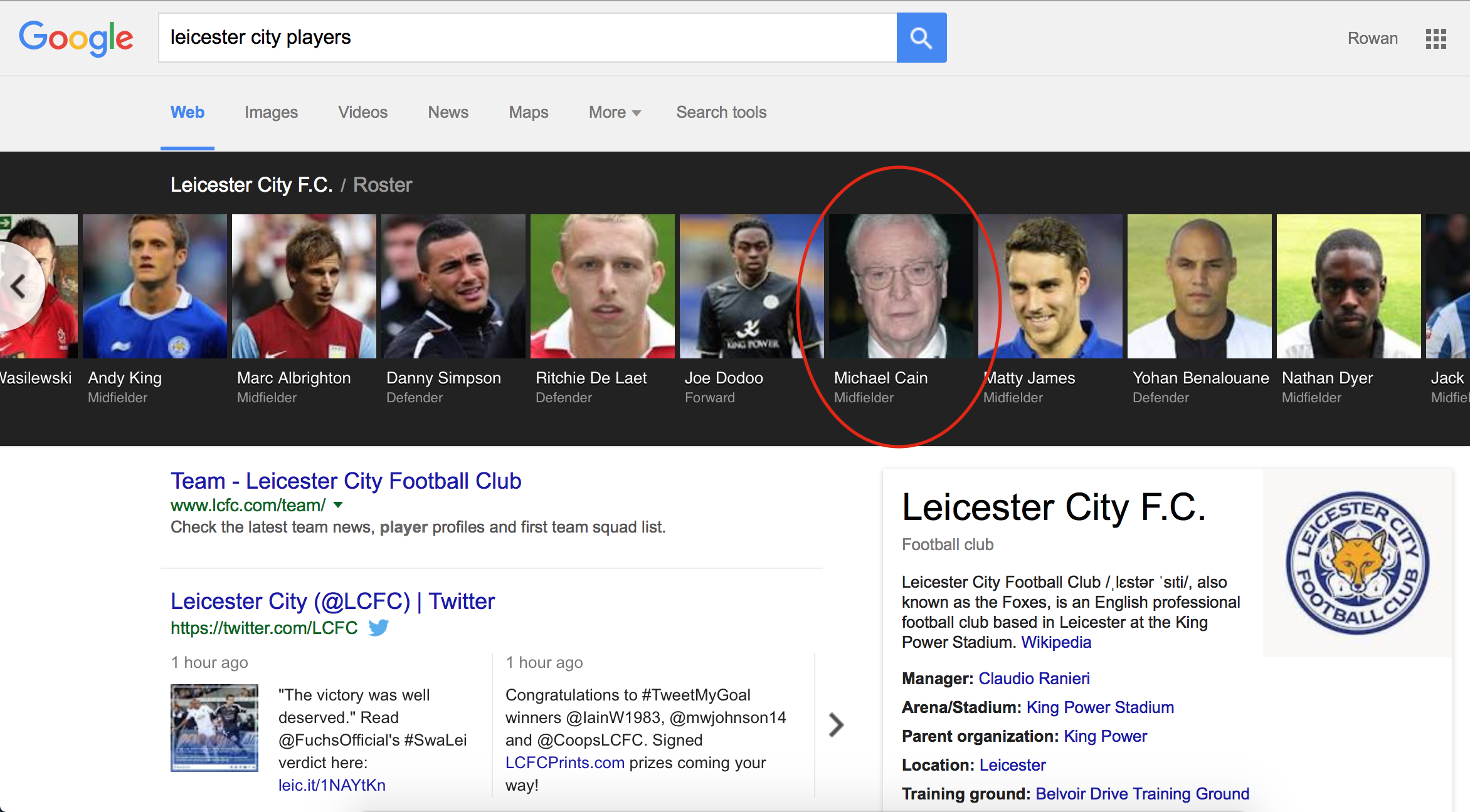 It Seems That Michael Caine Has Signed For Leicester City