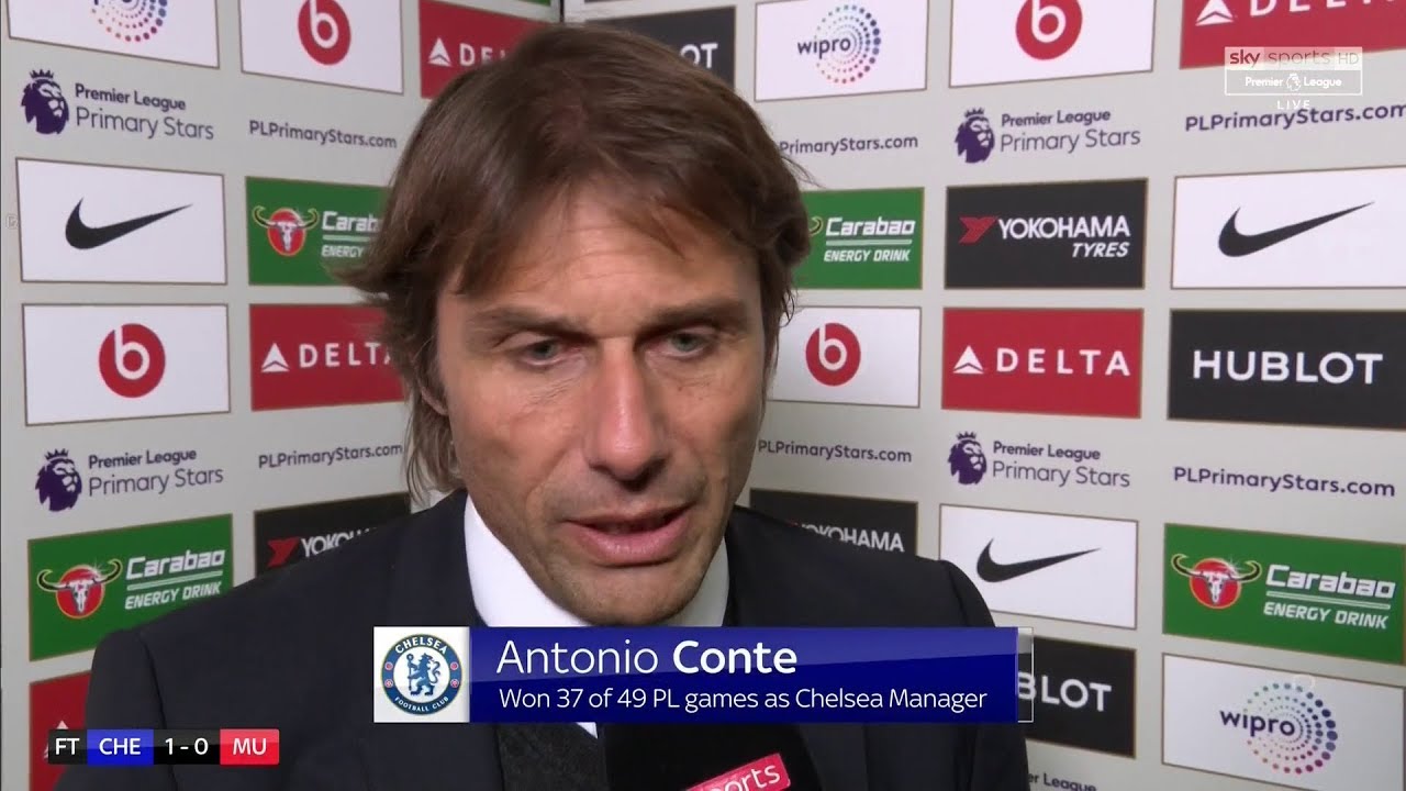 WATCH: Chelsea 1-0 Manchester United - Antonio Conte Post Match Interview