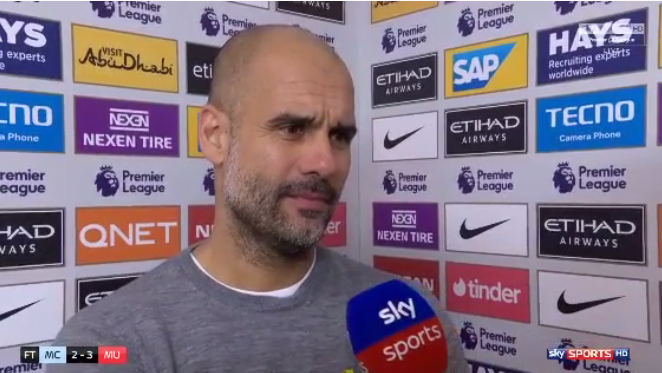 WATCH: Fiery Post Match Interview From Pep Guardiola With Geoff Shreeves