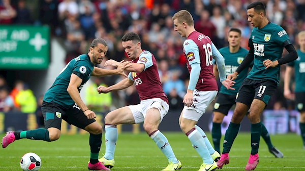 Wood earns late point as Burnley twice battle back to draw at Aston Villa