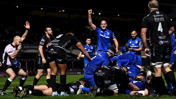 Leinster rack up 50 points against Dragons to maintain perfect PRO14 start