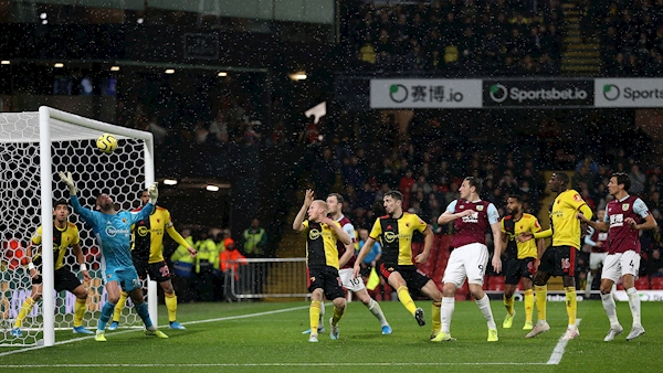 Watford slip to bottom of Premier League after home defeat to Burnley