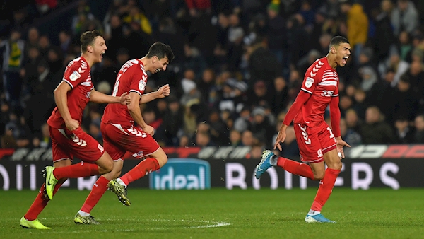 Last-gasp Leeds edge out Birmingham in nine-goal thriller to go top as Boro stun Baggies