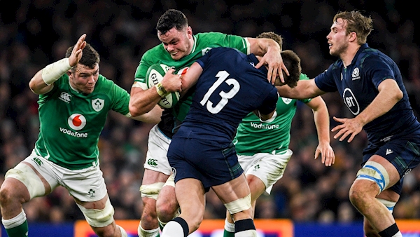 Captain Sexton's try the difference as Ireland hang on against Scotland