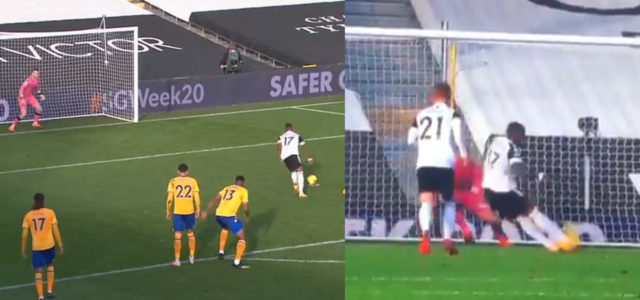 VIDEO: Fulham Player Misses No-Look Penalty At 3-1 Down Against Everton