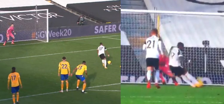 VIDEO: Fulham Player Misses No-Look Penalty At 3-1 Down Against Everton