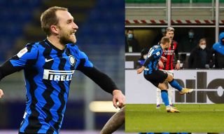 Video Christien Eriksen Fires Inter Milan Into The Coppa Italia Semi Final With Brilliant Free Kick