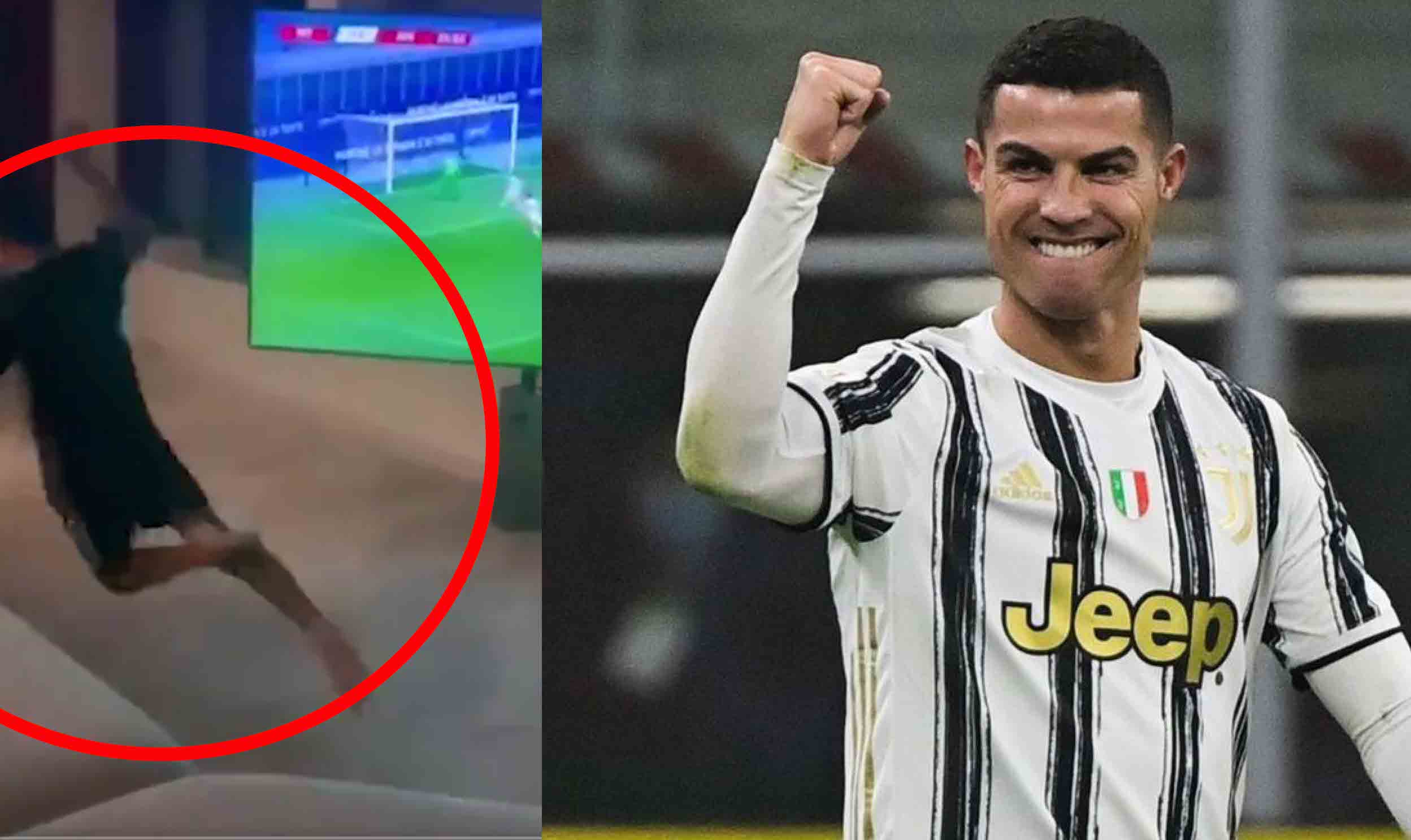 Video Cristiano Ronaldo Jr. goes nuts at home as he celebrates his