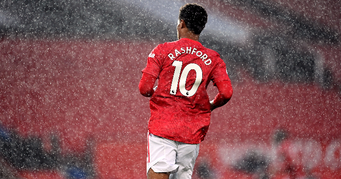 Marcus Rashford in action for Manchester United