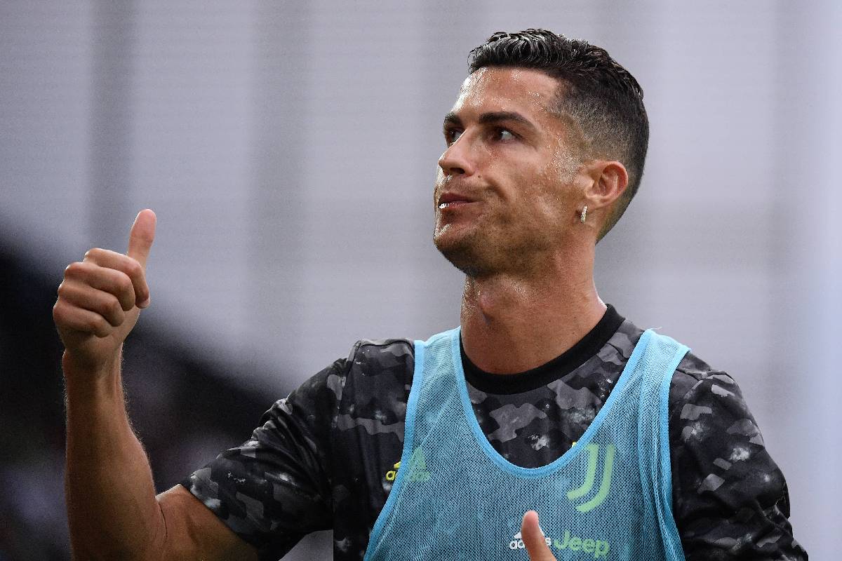 Ronaldo in Juventus training gear
