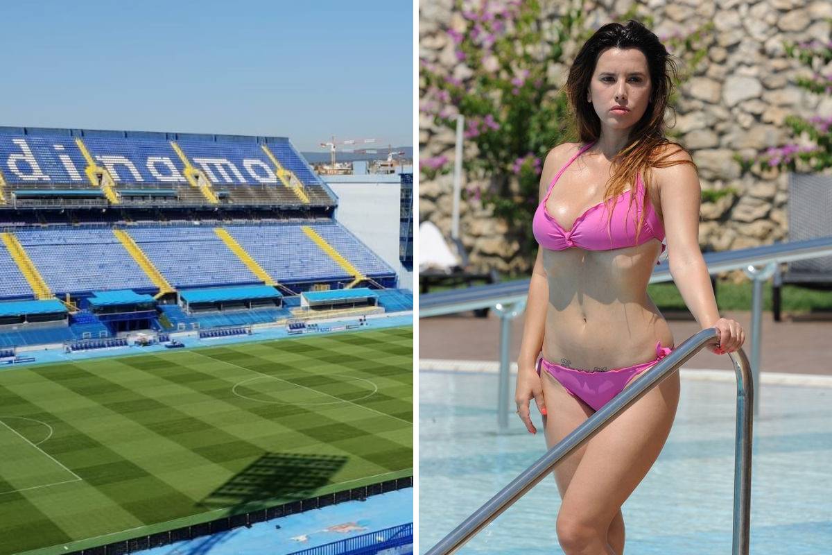 Croatia defender romped with wife in centre-circle of home ground