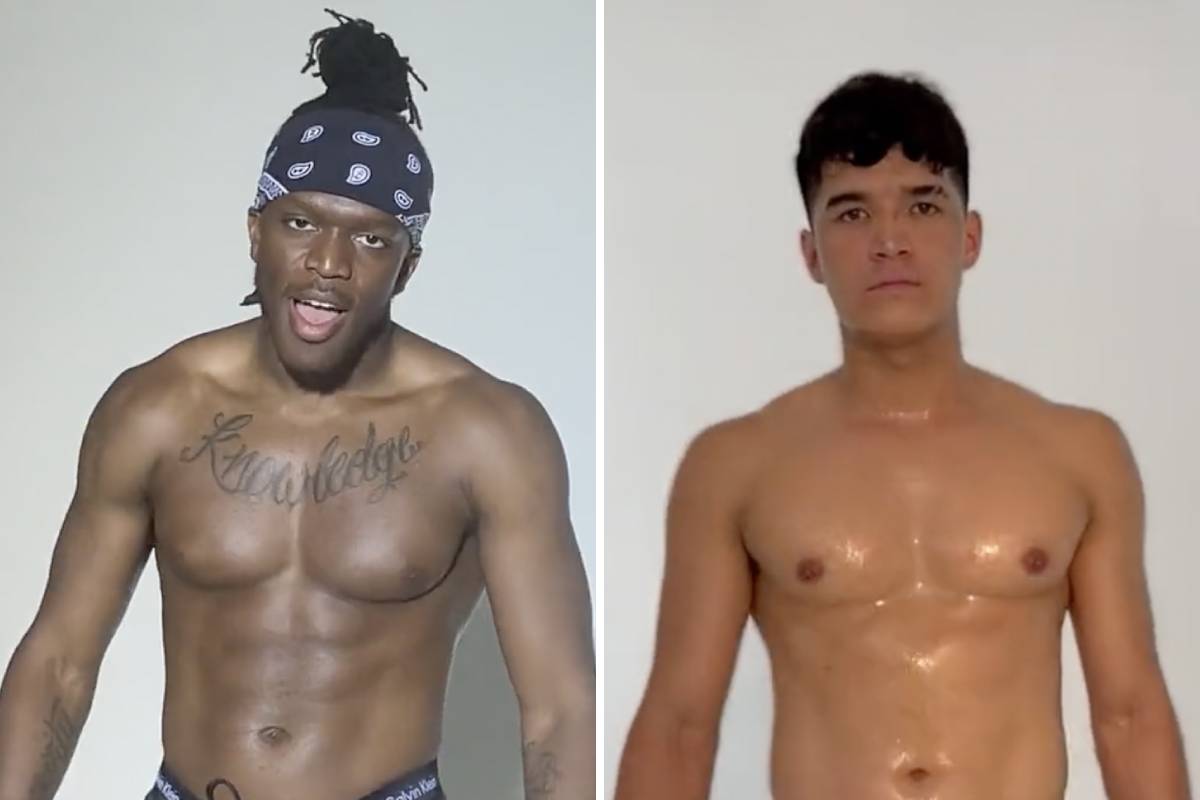 KSI and Alex Wassabi showcase their physiques ahead of August fight