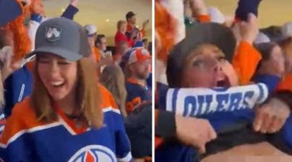 😳 Shocking moment fan flashes during match has gone viral