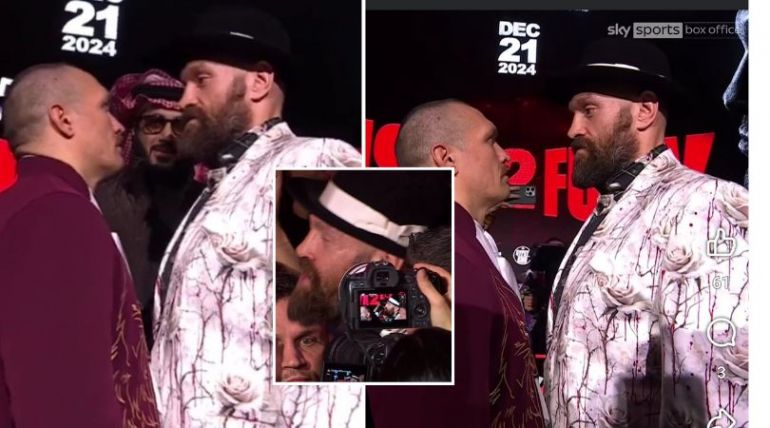 🚨 Tyson Fury and Oleksandr Usyk share world's longest face-off, it was  intense