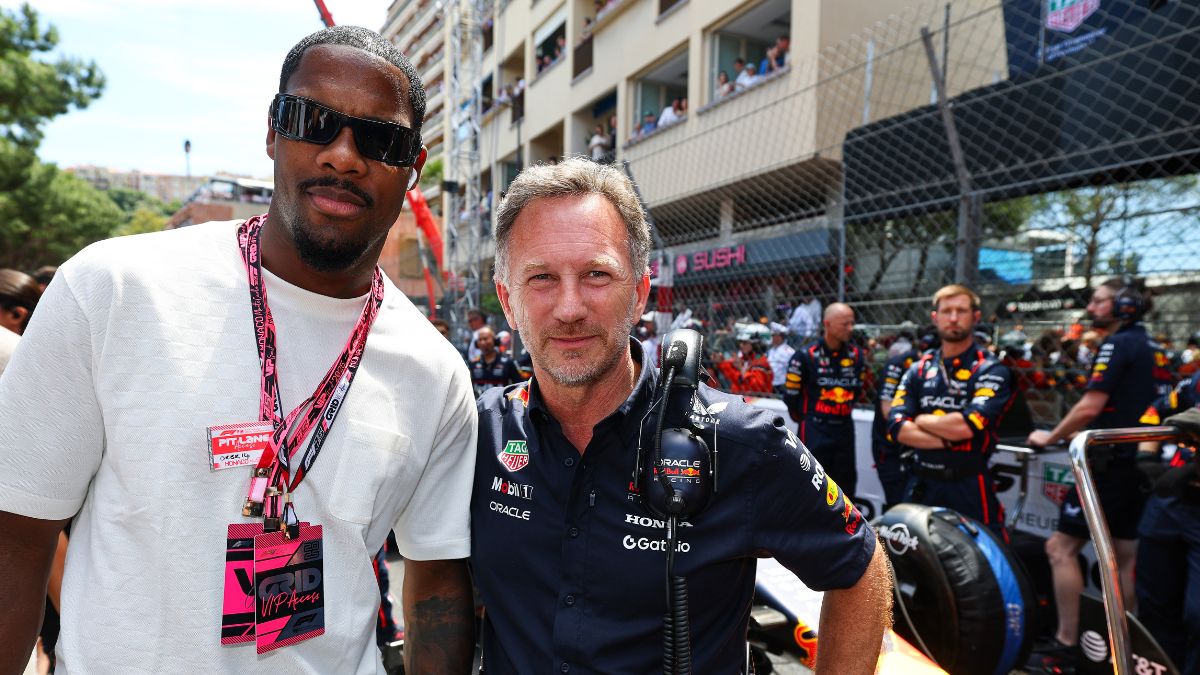 Christian Horner with Mike Maignan in Monaco