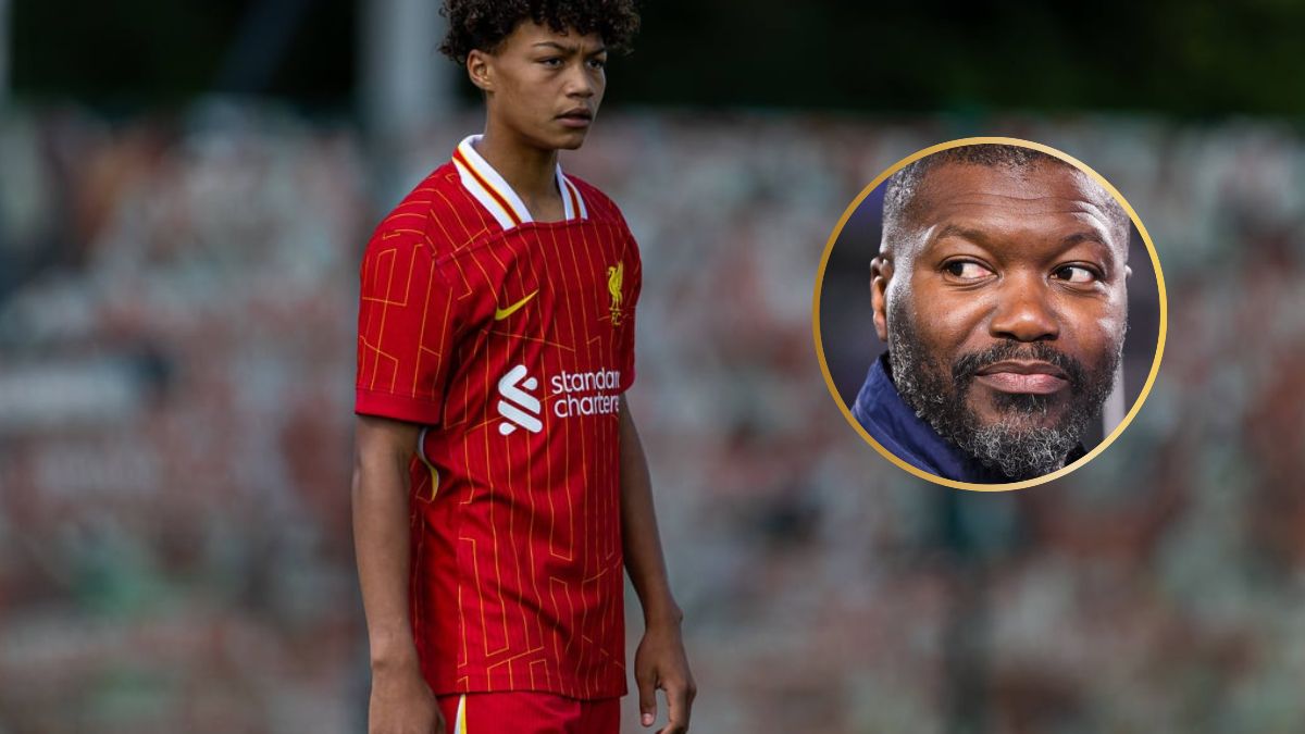 Prince Kobe Cisse playing for Liverpool