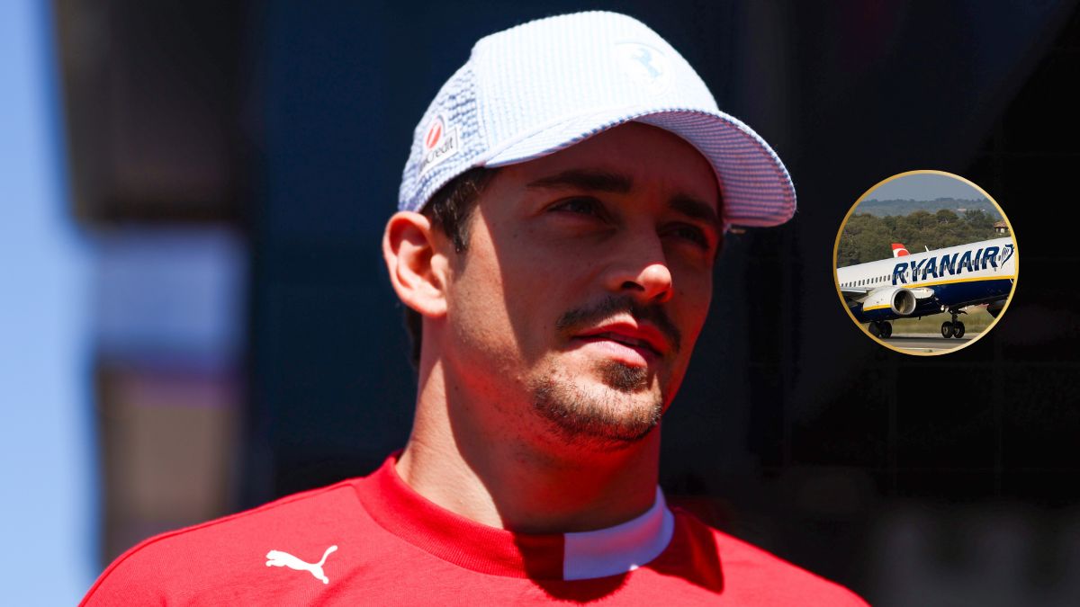 Charles Leclerc takes part in the Imola GP