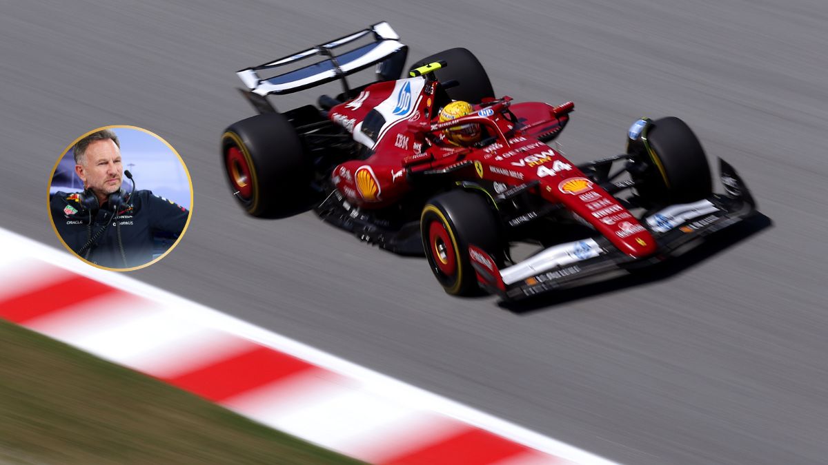 Lewis Hamilton driving Ferrari