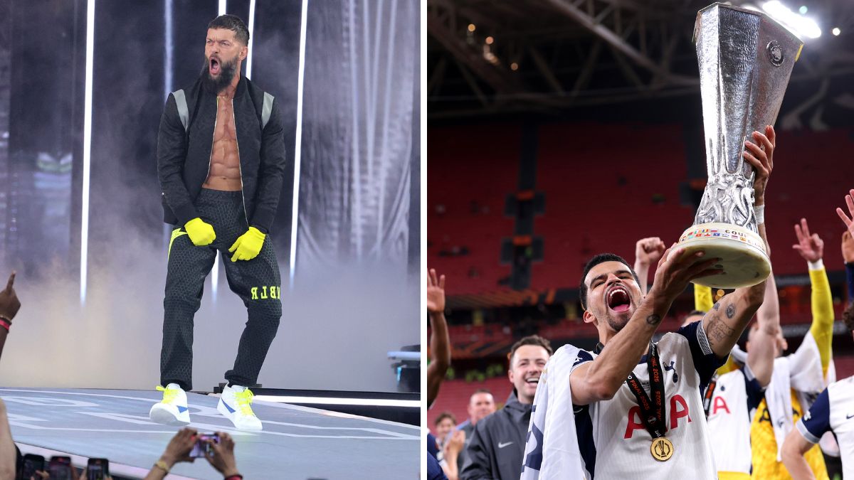 Finn Balor celebrates