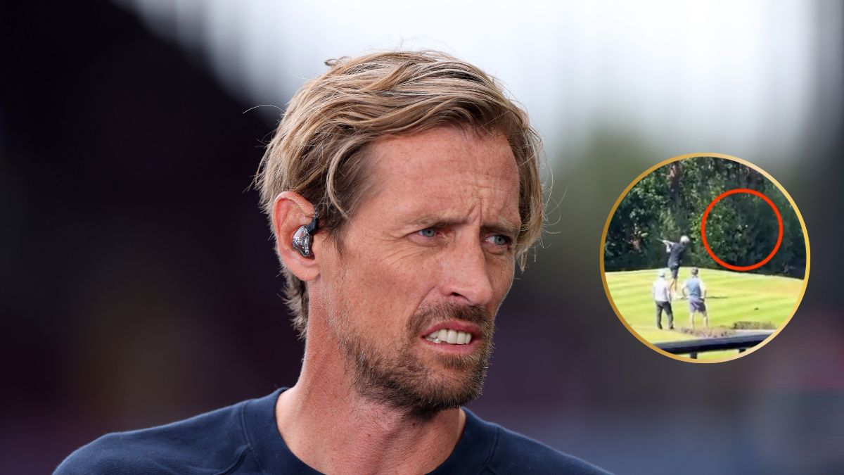 Peter Crouch working as a pundit